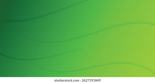 green abstract background with wave pattern