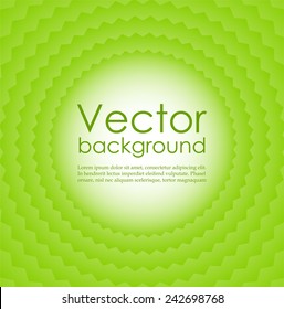 Green abstract background with wavy circles