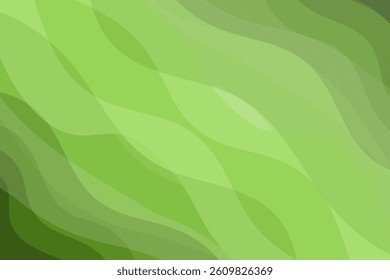 green abstract background with wavy lines