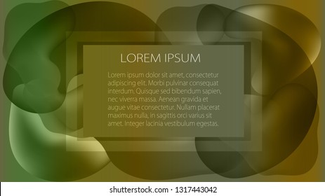 Green Abstract Background. Web Page. Dynamical Bright Colored Forms. Gradient Abstract Banner with Flowing Liquid Shapes. Template for Design of Logo, Flyer or Presentation. Vector. 3d Figures.