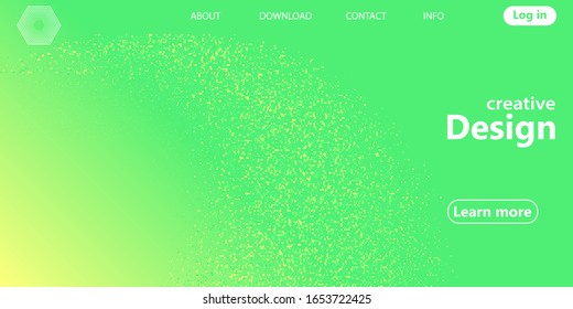 Green abstract background. Website landing page. Minimal cover design. Creative colorful wallpaper. Trendy gradient poster. Vector illustration.