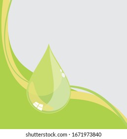 fondo abstracto verde, gota brillante verde 
