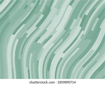 Green abstract background wit wavy lines, shapes. Vector illustration