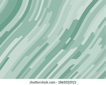 Green abstract background wit wavy lines, shapes. Vector illustration