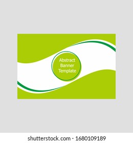 green abstract banner template with retro style