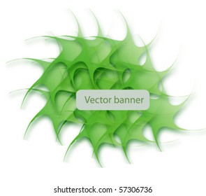 Green abstract banner. Vector.
