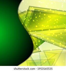 green Abstract Beautiful  Background. Vector illustration.  Spark Particles