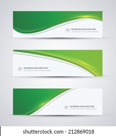 Green abstract beautiful business vector background wave banner