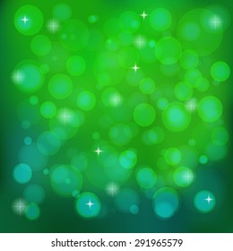 Green abstract blurred background. Vector illustration. EPS 10