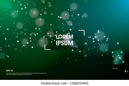 green abstract bokeh background vector