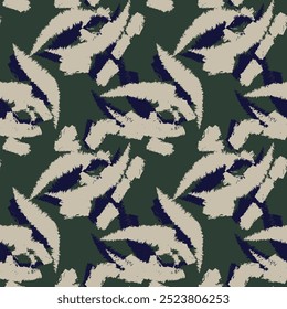 Green Abstract Brush strokes pattern design for fashion textiles, graphics and crafts