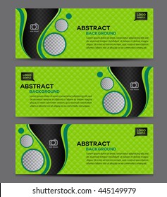 Green Abstract Business Banner Template vector illustration