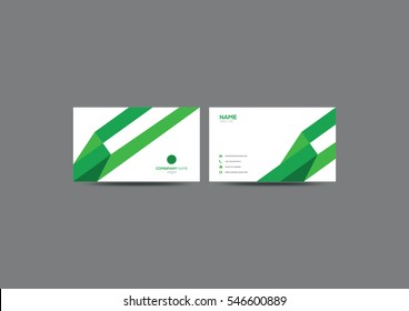 Green Abstract business card template
