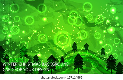 green abstract christmas background . Eps 10