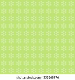 Green abstract christmas card with snowflakes. Vector illustration