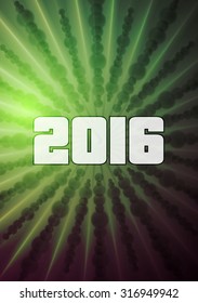 Green abstract Christmas greeting card design. Vector background