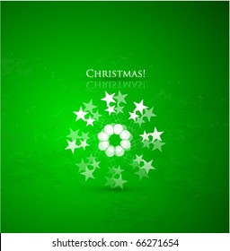Green abstract Christmas stylized background