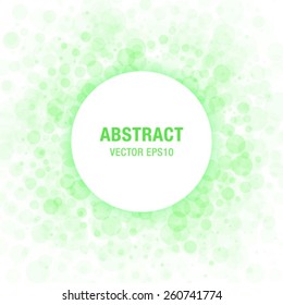Green Abstract Circle Frame Design Element, cosmetics, soap, shampoo, perfume, label background, vector illustration 