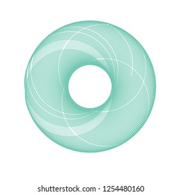 Green abstract circle isolated on a white background