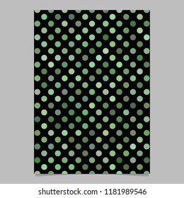 Green abstract circle pattern brochure background - vector stationery template design
