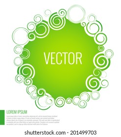 Green abstract circle  vector background