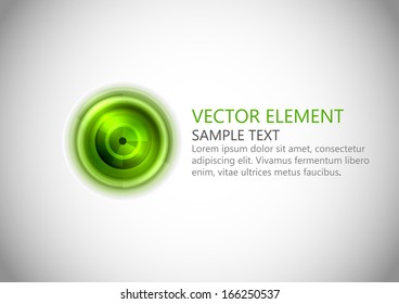 green abstract circle - vector symbol