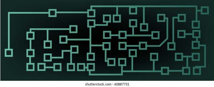 green abstract circuit board. vector