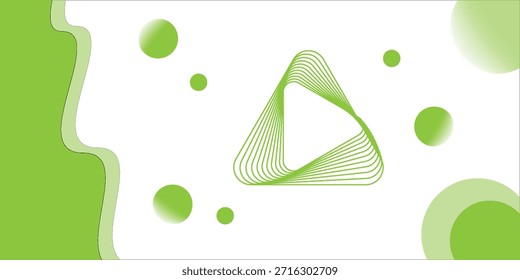 fundo de cor abstrata verde com ondas