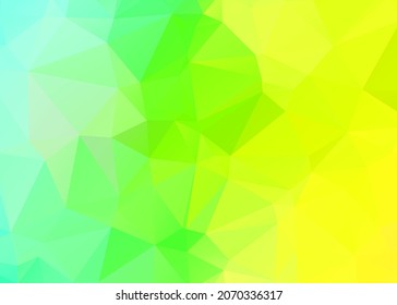 Diseño de fondo de polígono de color de abstracto verde, gradiente geométrico abstracto. Arte vectorial.