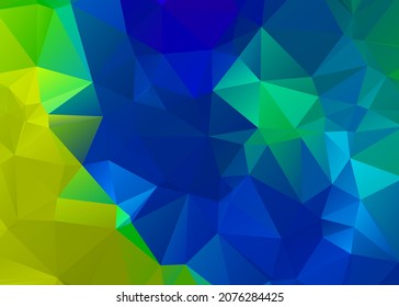 Diseño de fondo de polígono de color de abstracto verde, gradiente geométrico abstracto. Arte vectorial.