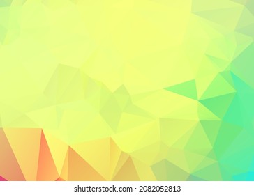 Grüne abstrakte Farbe Polygon Hintergrund Design, abstrakter geometrischer Farbverlauf. Vektorkunst.