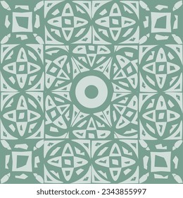 green abstract colorful Hijab Square Scarf Design with ornaments and geometric shapes classic and modern Pattern silk neck scarf duvet cover carpet rug design texture vector