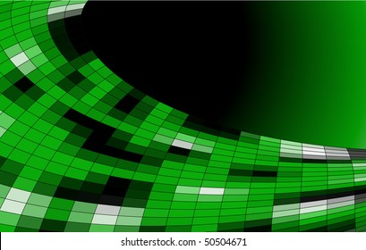 green abstract composition