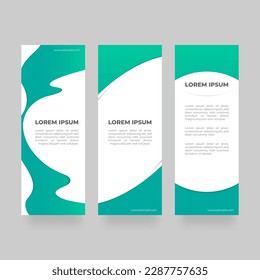 Abstrakter, zeitgenössischer, vertikaler Banner-Set