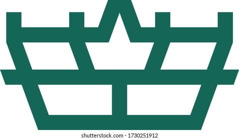 Logo der grünen abstrakten Krone