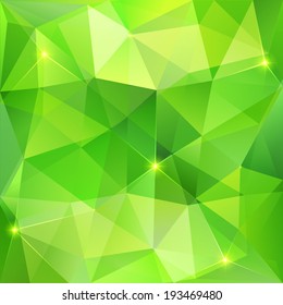 Green Abstract Crystal Vector Background