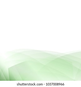 Green abstract curve background with copy space.Modern design template for web site,digital presentation,cover and magazine. Wavy concept for brochure and space for white text. Low poly graphic design