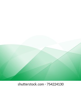 Green abstract curve background with copy space.Modern design template for web site,digital presentation,cover and magazine. Wavy concept for brochure and space for white text. Low poly graphic design