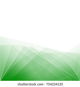 Green abstract curve background with copy space.Modern design template for web site,digital presentation,cover and magazine. Wavy concept for brochure and space for white text. Low poly graphic design