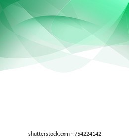 Green abstract curve background with copy space.Modern design template for web site,digital presentation,cover and magazine. Wavy concept for brochure and space for white text. Low poly graphic design