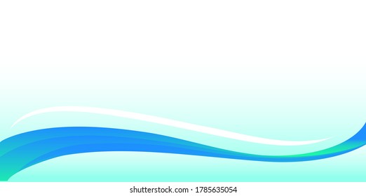 green abstract curve pattern background with copy space, Wave Abstract Background. For Design Flyer, Banner, Landing Page. Vector Illustration with Color Gradient [Converted]