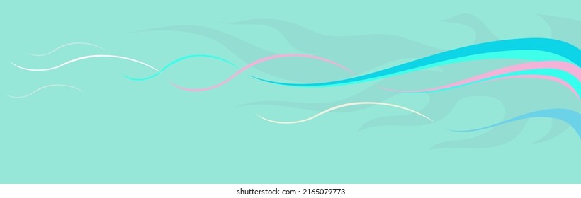 Green abstract curve pattern background with copy space, Wave Abstract Background. For Design Flyer, Banner, Landing Page. Vector Illustration with Color Gradient