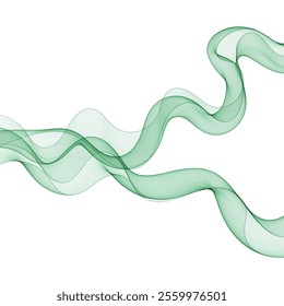 Green abstract curve wave for design background for presentation eps 10