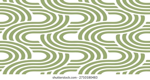 Grüner abstrakter gekrümmter Linienmuster-Hintergrund für Design-, Wallpaper- und Textilinjektionen