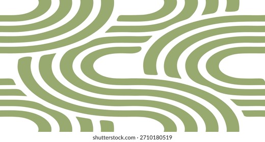 Fondo de patrón de línea curva Abstractas verde para proyectos de diseño, Fondo de pantalla y textiles. Vector eps10