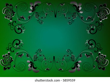green abstract decoration