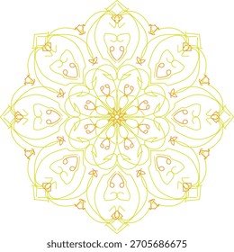 Obra de arte de mandala delicada abstracta verde 