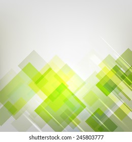 Green abstract design from bottom on grey background.