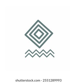 Green abstract design element illustration
