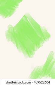 Green abstract design. Ink paint on brochure, Color element isolated on white. Grunge banner paints. Simple composition. Liquid ink. Background for banner, card, poster, identity,web design.